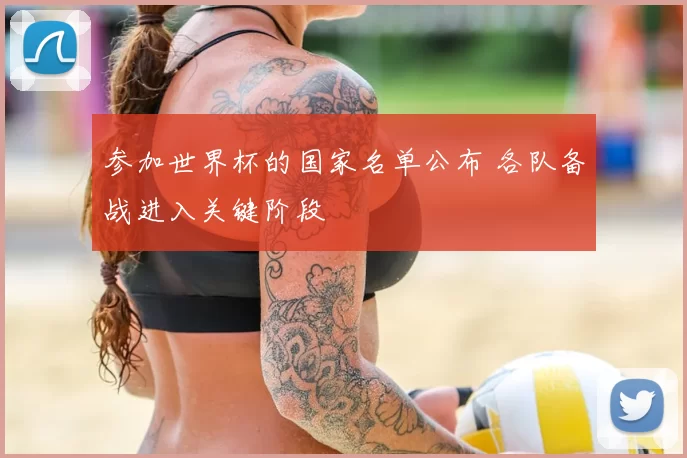 参加世界杯的国家名单公布 各队备战进入关键阶段