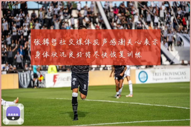 张稀哲社交媒体发声感谢关心表示身体状况良好将尽快恢复训练